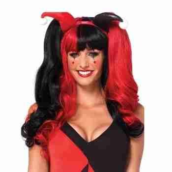 red Halloween wigs