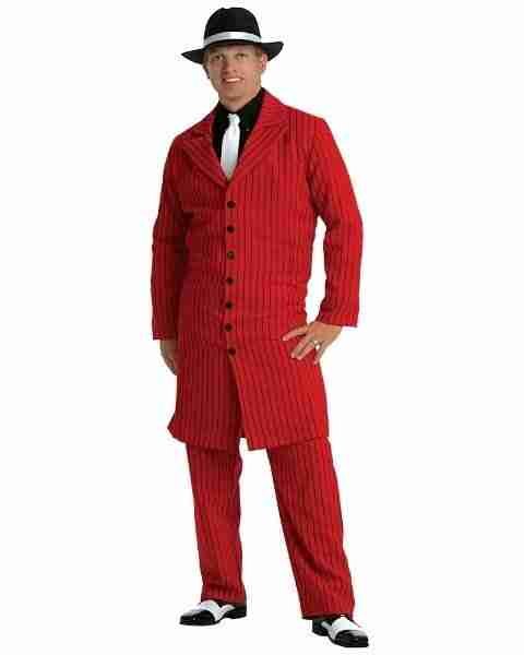 bonnie clyde costume red pinstrip suit