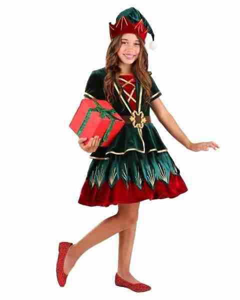 deluxe elf costume for girls