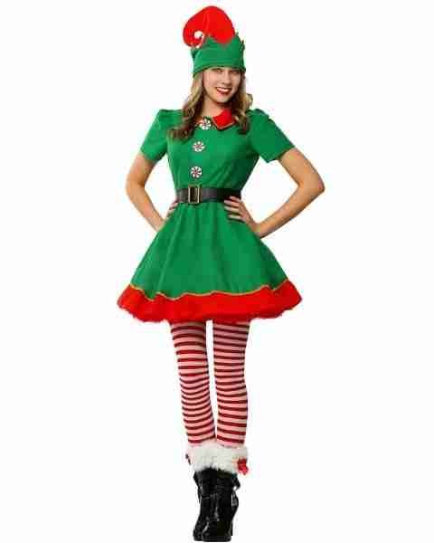  holiday elf costume for women