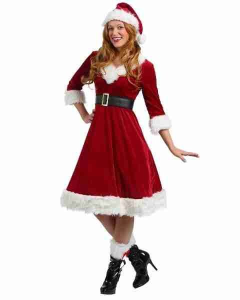 plus size mrs claus santa dress