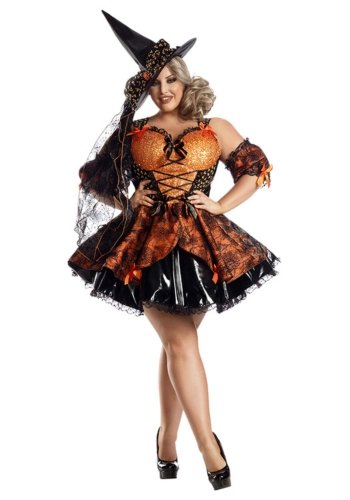 sexy Plus Size Harvest Witch Costume
